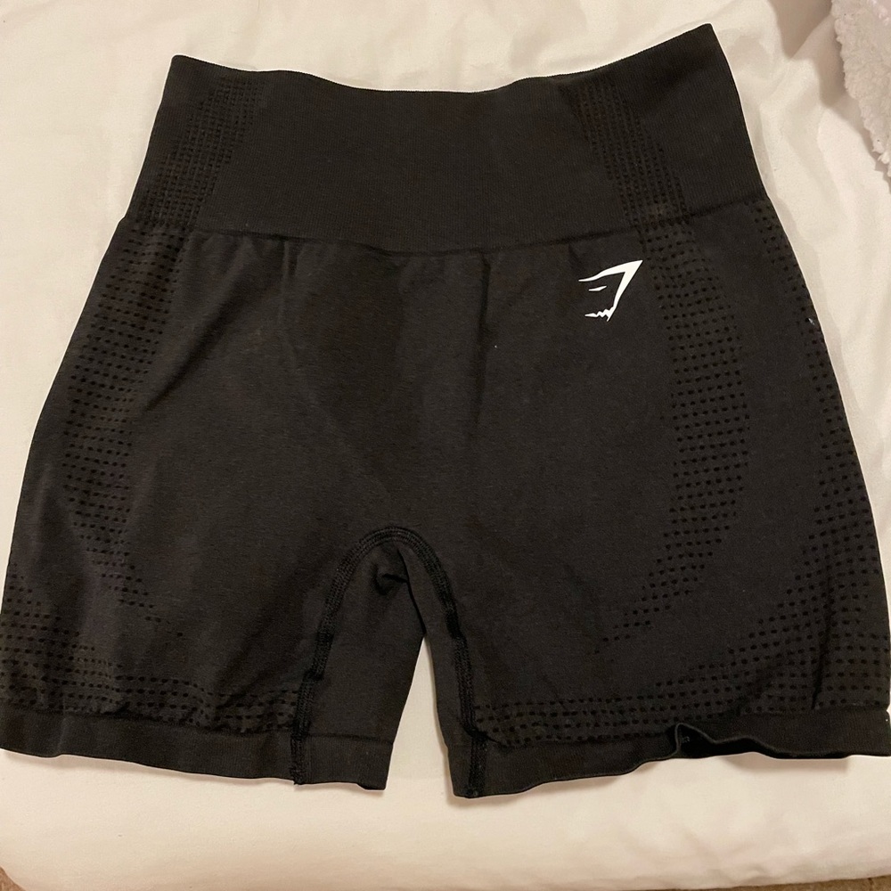Womens gymshark vital seamless black shorts! Size medium